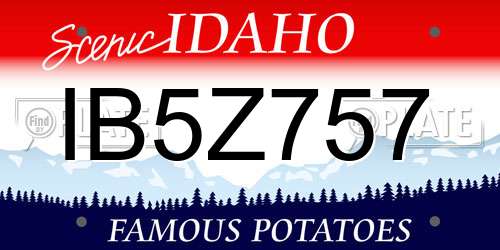 IB5Z757 Idaho License Plate