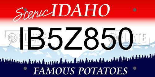 IB5Z850 Idaho License Plate