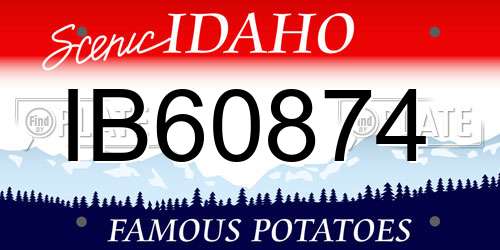 IB60874 Idaho License Plate