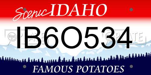 IB6O534 Idaho License Plate