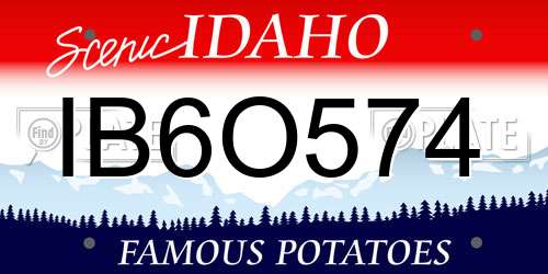 IB6O574 Idaho License Plate