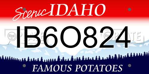 IB6O824 Idaho License Plate