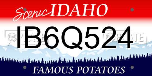 IB6Q524 Idaho License Plate
