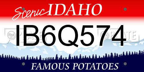 IB6Q574 Idaho License Plate