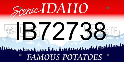 IB72738 Idaho License Plate
