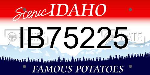IB75225 Idaho License Plate