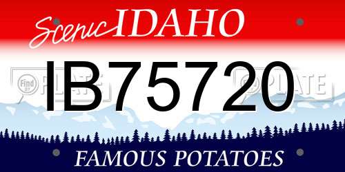 IB75720 Idaho License Plate