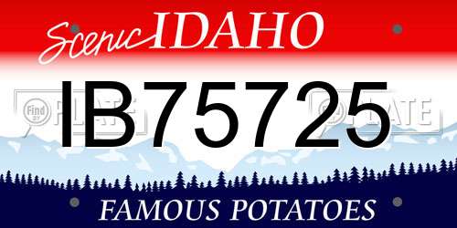 IB75725 Idaho License Plate