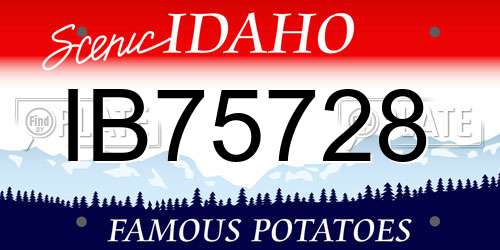 IB75728 Idaho License Plate