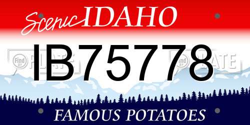 IB75778 Idaho License Plate