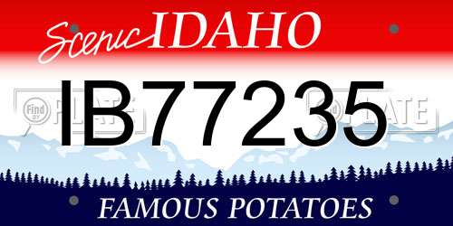 IB77235 Idaho License Plate