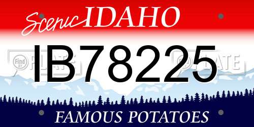 IB78225 Idaho License Plate