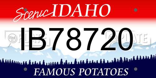 IB78720 Idaho License Plate