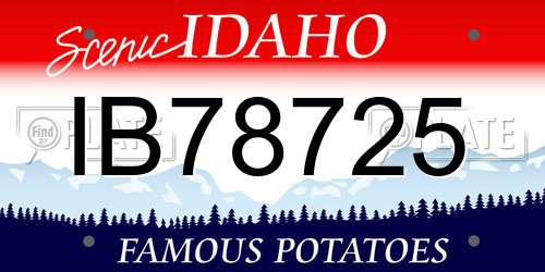 IB78725 Idaho License Plate