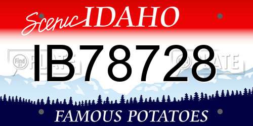 IB78728 Idaho License Plate