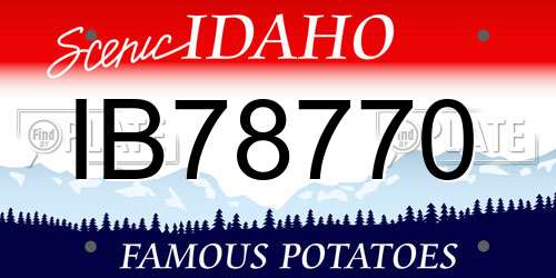 IB78770 Idaho License Plate