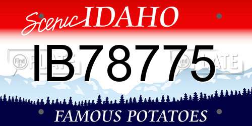 IB78775 Idaho License Plate