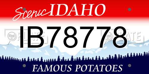 IB78778 Idaho License Plate