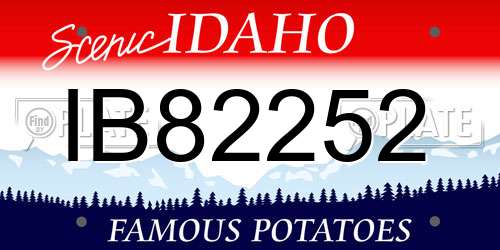 IB82252 Idaho License Plate