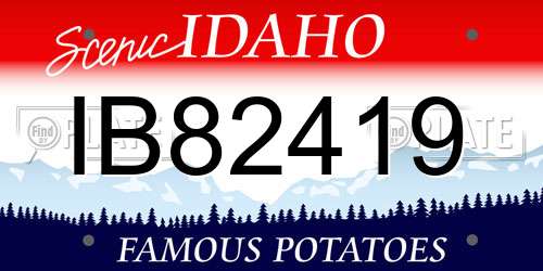 IB82419 Idaho License Plate