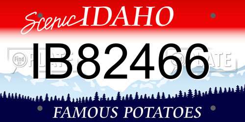 IB82466 Idaho License Plate