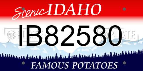 IB82580 Idaho License Plate
