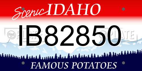 IB82850 Idaho License Plate