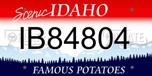 IB84804 Idaho License Plate