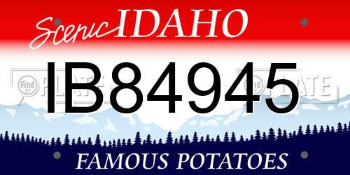 IB84945 Idaho License Plate