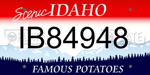 IB84948 Idaho License Plate