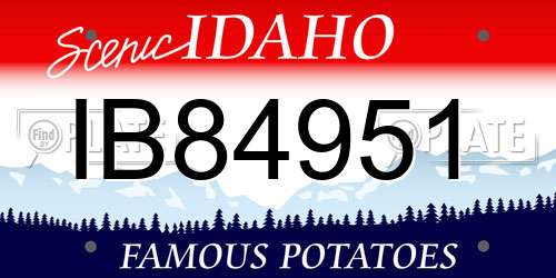 IB84951 Idaho License Plate