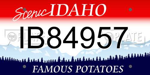 IB84957 Idaho License Plate