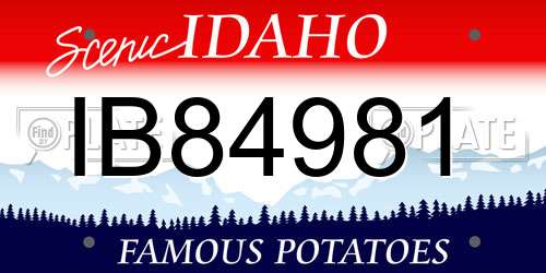 IB84981 Idaho License Plate