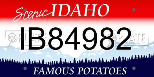 IB84982 Idaho License Plate