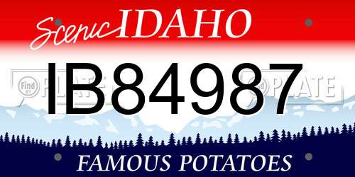 IB84987 Idaho License Plate