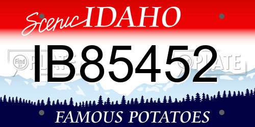 IB85452 Idaho License Plate
