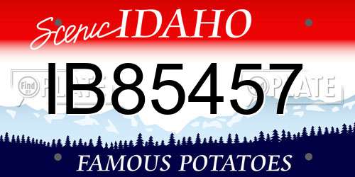 IB85457 Idaho License Plate