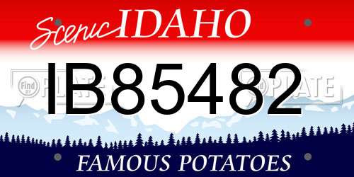IB85482 Idaho License Plate