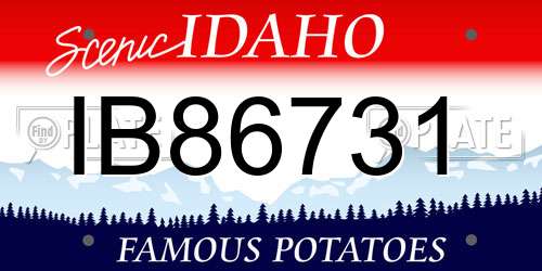 IB86731 Idaho License Plate