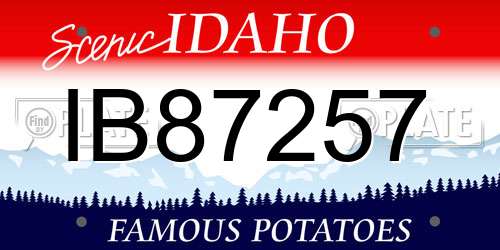 IB87257 Idaho License Plate