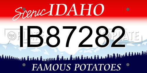 IB87282 Idaho License Plate