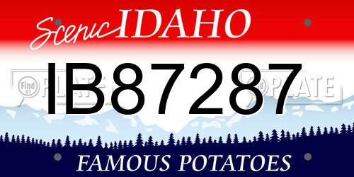 IB87287 Idaho License Plate