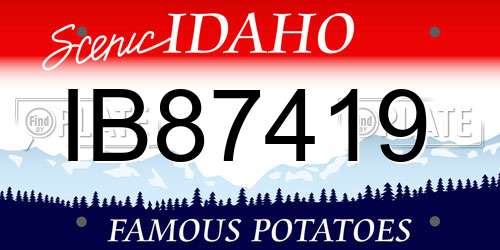IB87419 Idaho License Plate