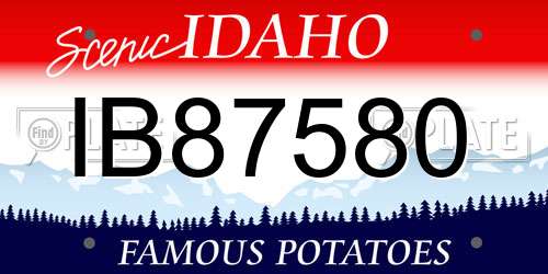 IB87580 Idaho License Plate