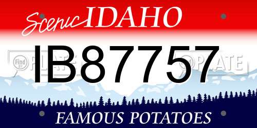 IB87757 Idaho License Plate