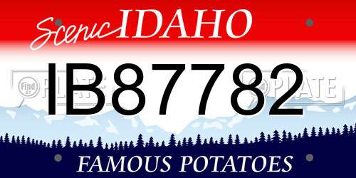 IB87782 Idaho License Plate