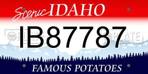 IB87787 Idaho License Plate