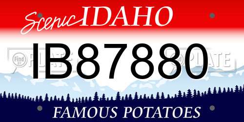 IB87880 Idaho License Plate
