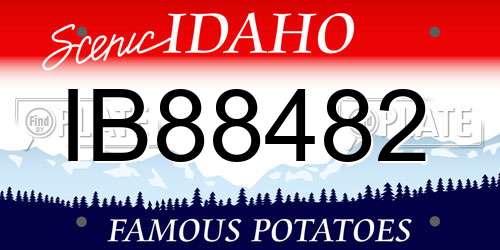 IB88482 Idaho License Plate