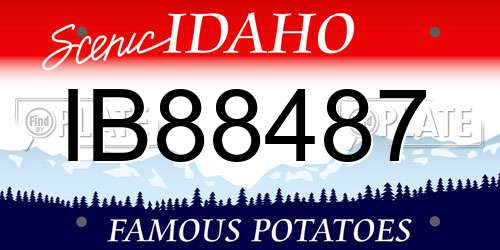 IB88487 Idaho License Plate